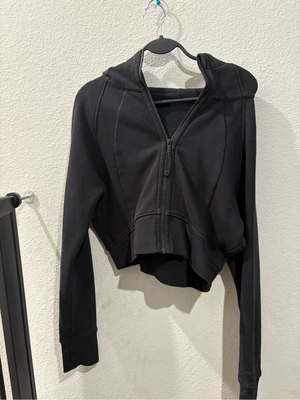lululemon athletica Black Cropped Zip Hoodie